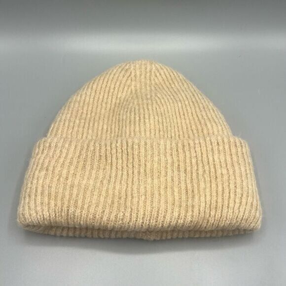 Zara Knit Beige Hat - Picture 1 of 5